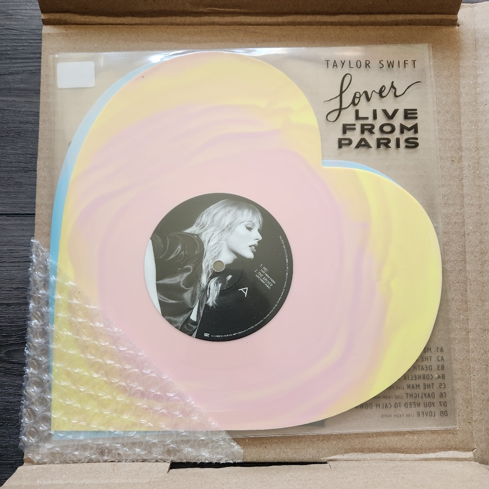 Taylor Swift Lover (Live from Paris) Heart-Shaped Vinyl